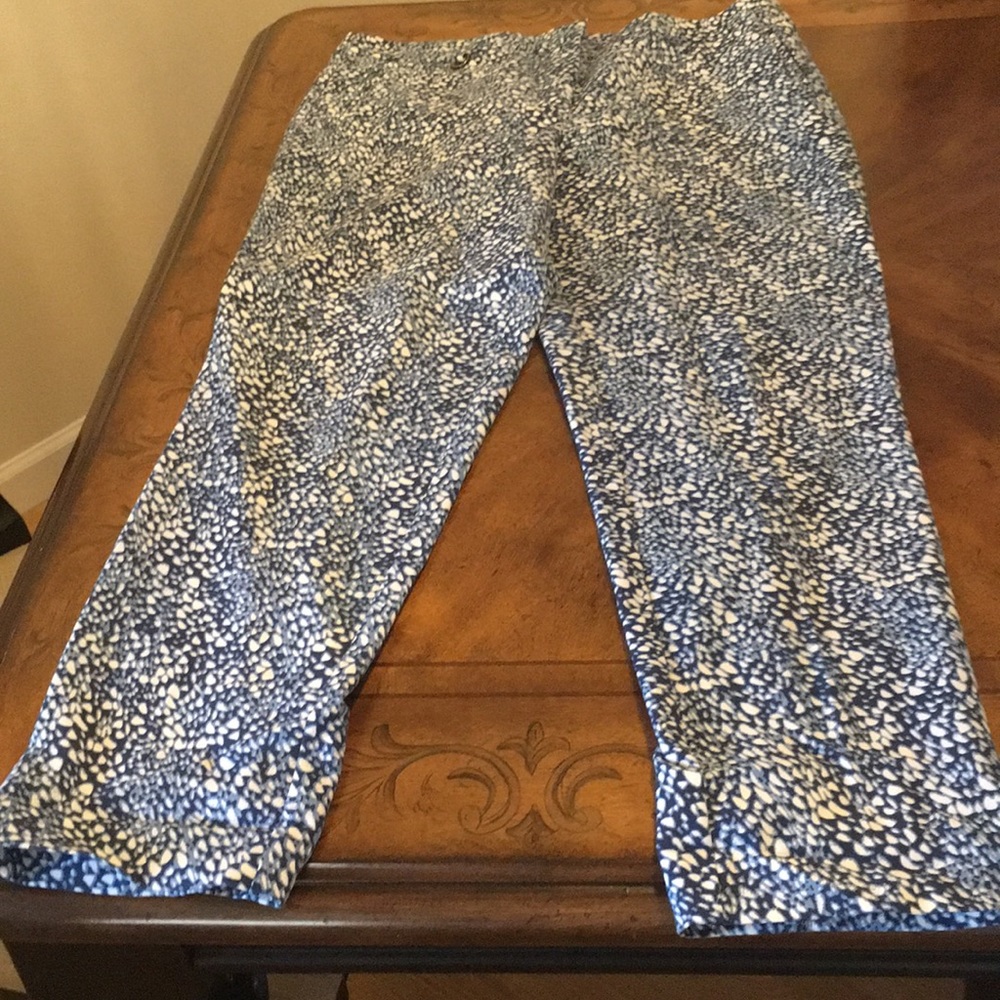 Blue and white pants worn once